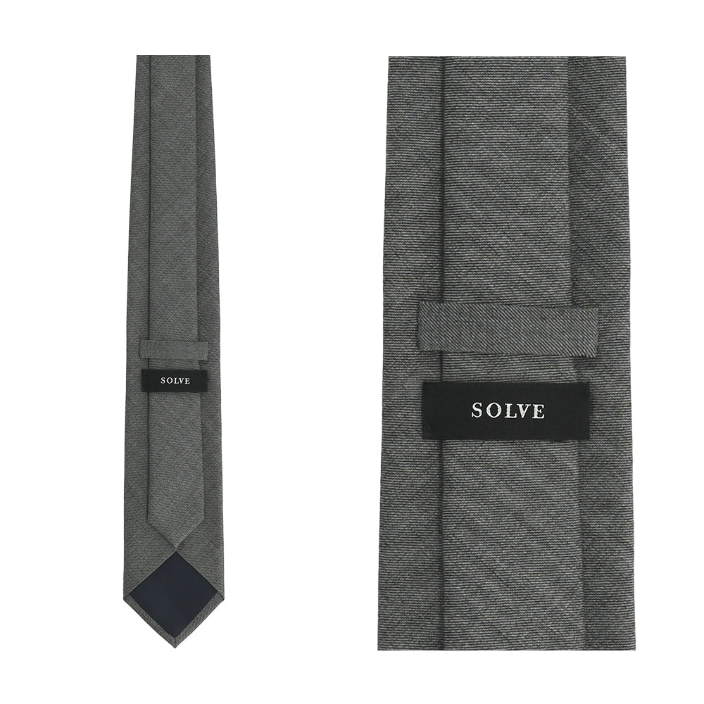 Japanese Wool Tie - Quiet Refinement (Grey)
