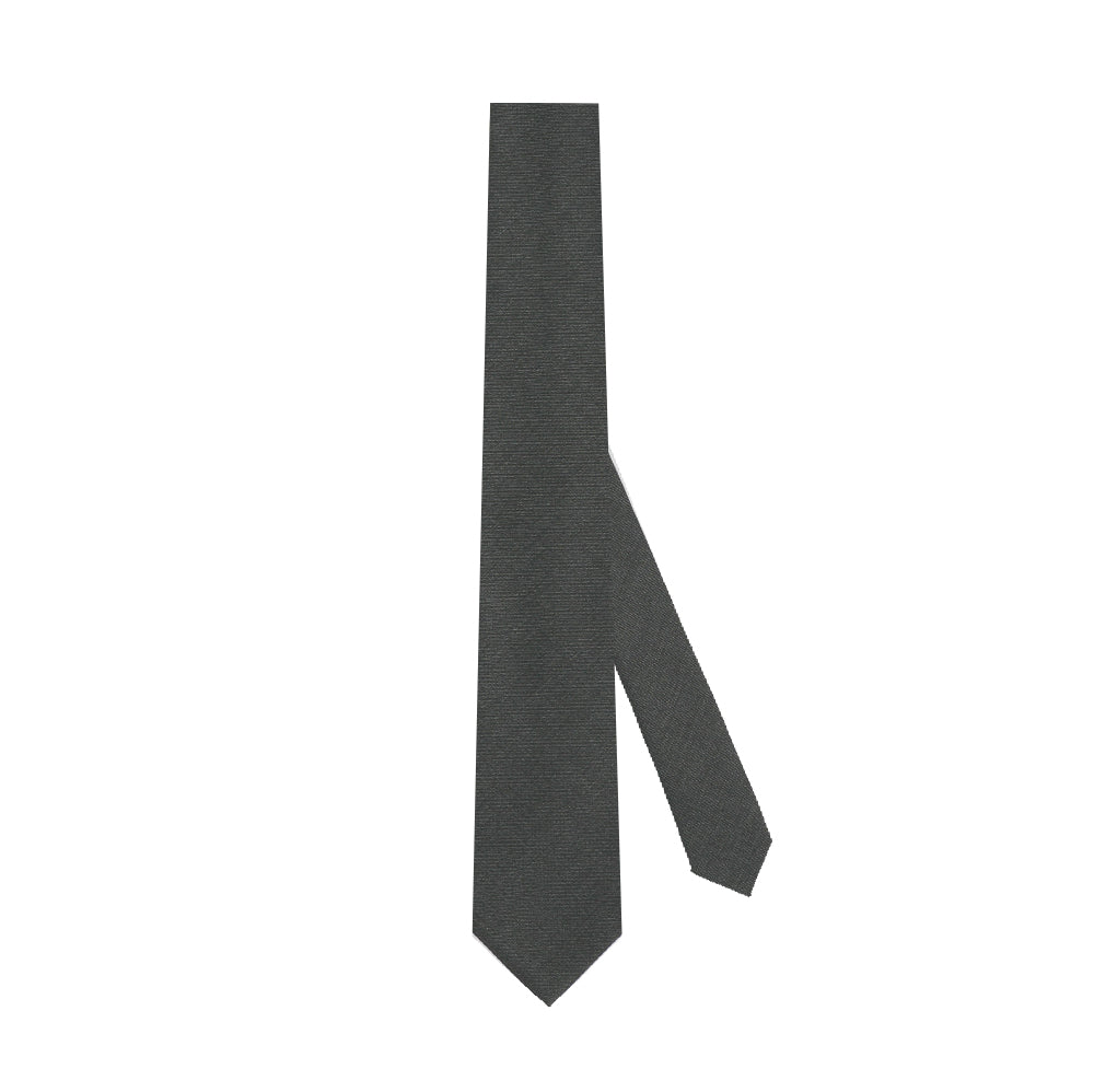 Japanese Wool Tie - Quiet Refinement (Dark Grey)