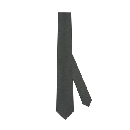 Japanese Wool Tie - Quiet Refinement (Dark Grey)