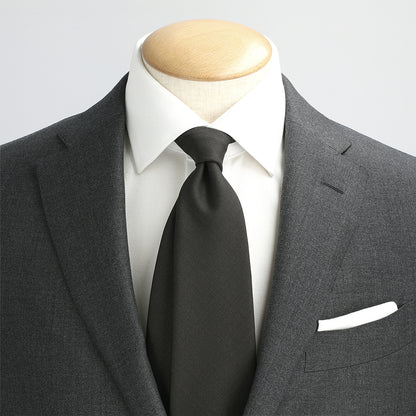 Japanese Wool Tie - Quiet Refinement (Brown)