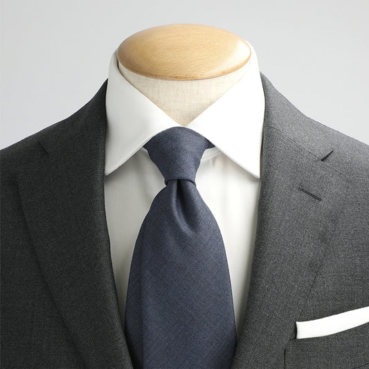 Japanese Wool Tie - Quiet Refinement (Blue)